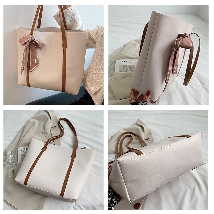 Leisure and Fashion Tote Ladies Shopping Bags Simple Design Women Pu Leather Handbags(图2)