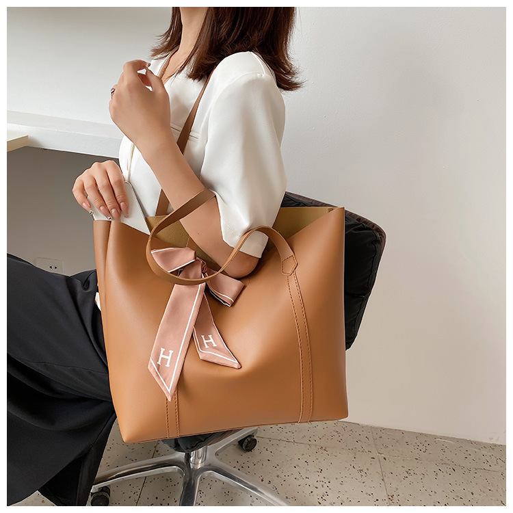 Leisure and Fashion Tote Ladies Shopping Bags Simple Design Women Pu Leather Handbags(图5)