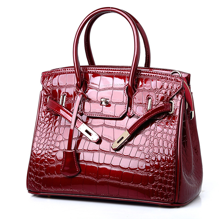 2021 Fashion Ladies Handbags Crocodile Embossed Leather Purses and Handbags For Women(图1)