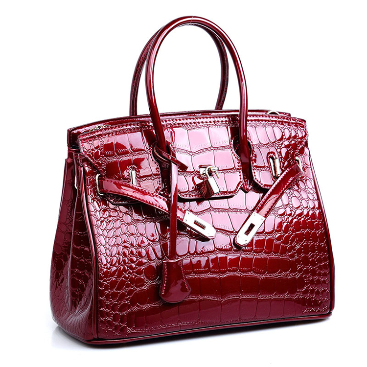 2021 Fashion Ladies Handbags Crocodile Embossed Leather Purses and Handbags For Women(图6)