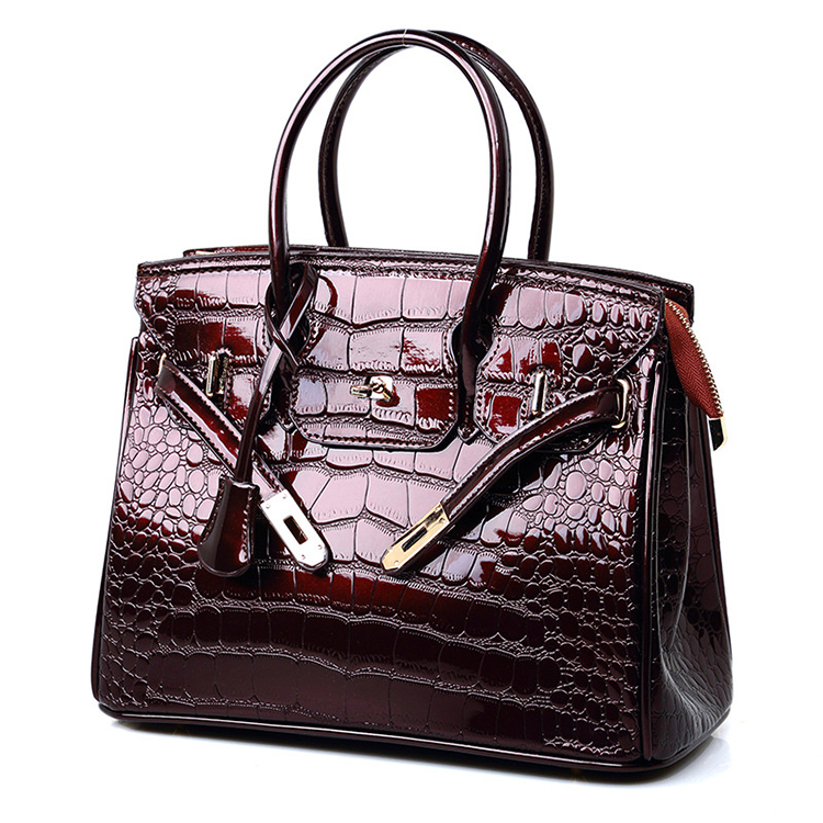 2021 Fashion Ladies Handbags Crocodile Embossed Leather Purses and Handbags For Women(图2)