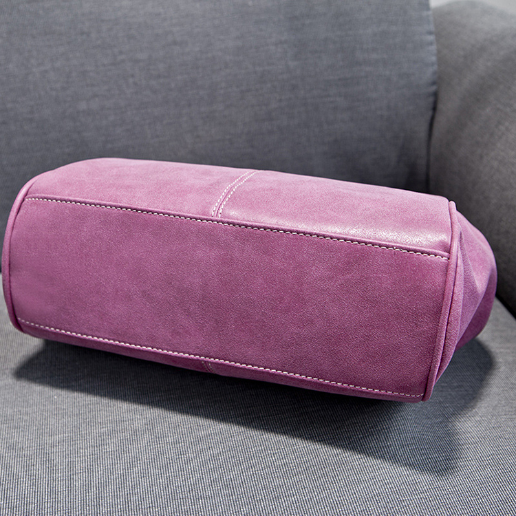 Soft PU Leather Handbags Retro Solid Color Ladies Bag Fashion Design Shoulder Bags Crossbody Handbag(图4)