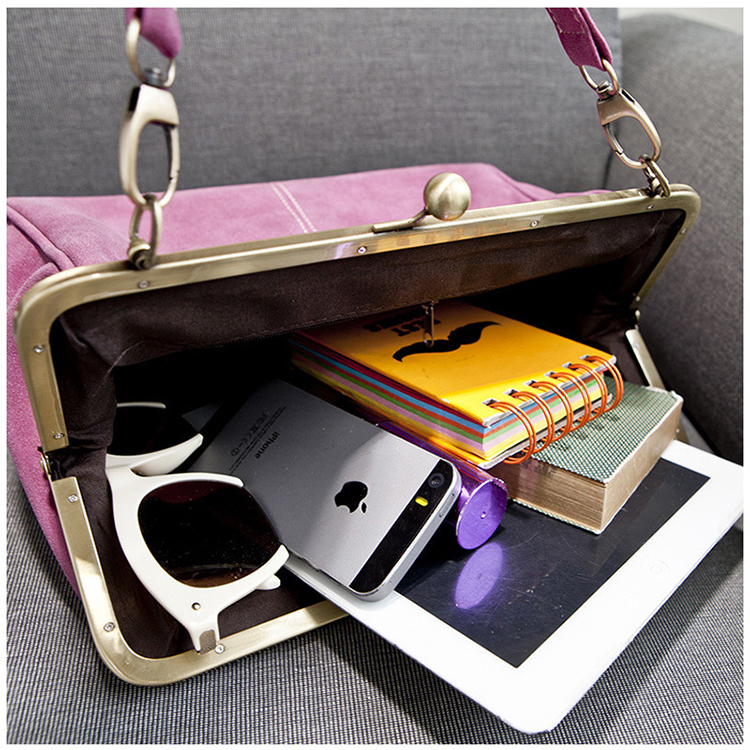 Soft PU Leather Handbags Retro Solid Color Ladies Bag Fashion Design Shoulder Bags Crossbody Handbag(图5)