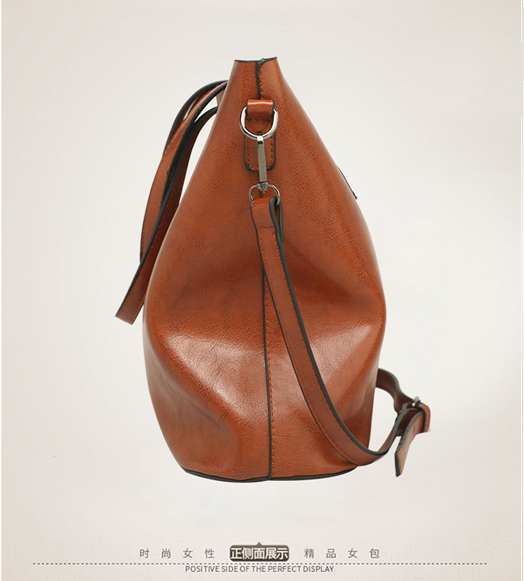 Women Luxury Handbag Soft PU Leather Tote Shoulder Bag Big Capacity Handbag For Lady(图4)