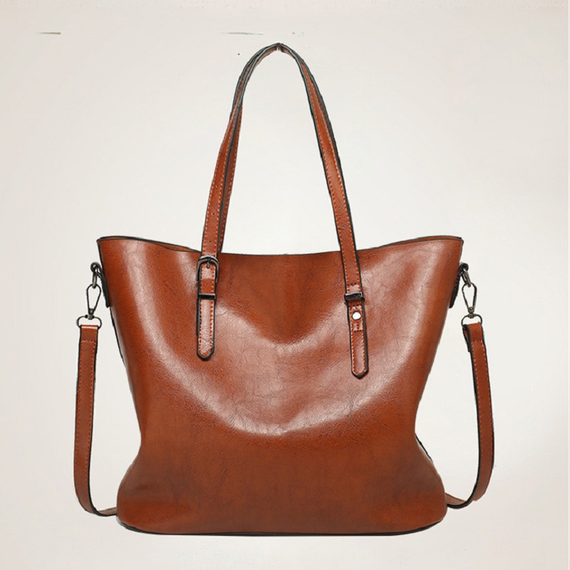 Women Luxury Handbag Soft PU Leather Tote Shoulder Bag Big Capacity Handbag For Lady(图3)