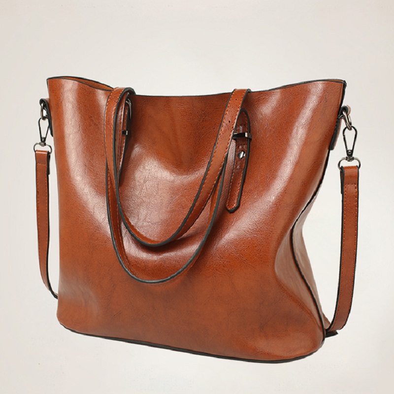 Women Luxury Handbag Soft PU Leather Tote Shoulder Bag Big Capacity Handbag For Lady(图2)