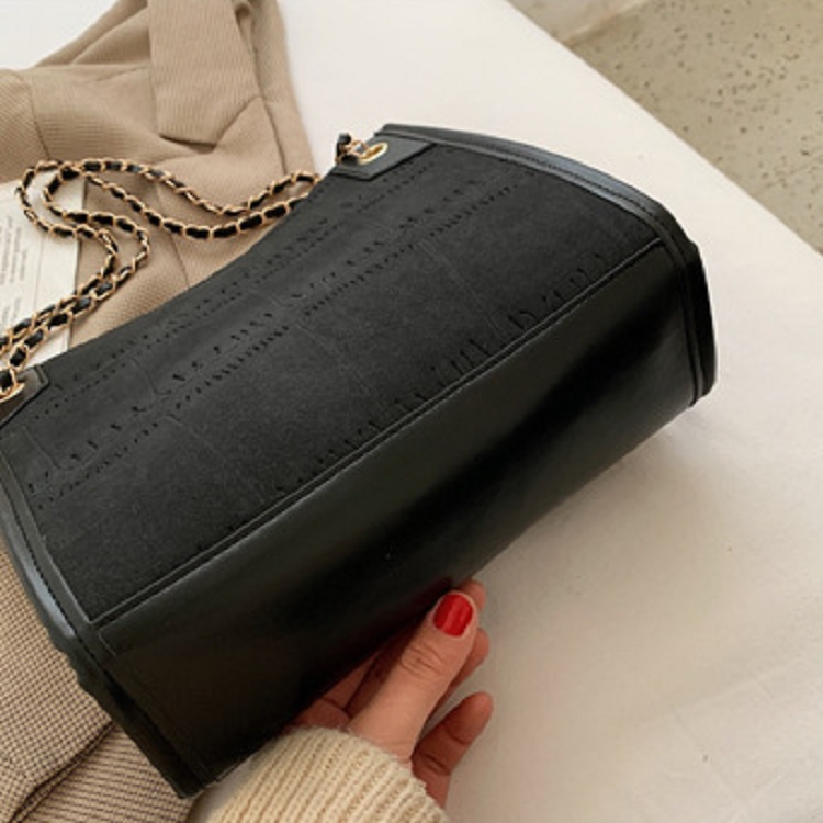Black Color Good Quality PU Leather Tote Bags Lady Handbag Vintage Custom Ladies Handbag for Women(图5)