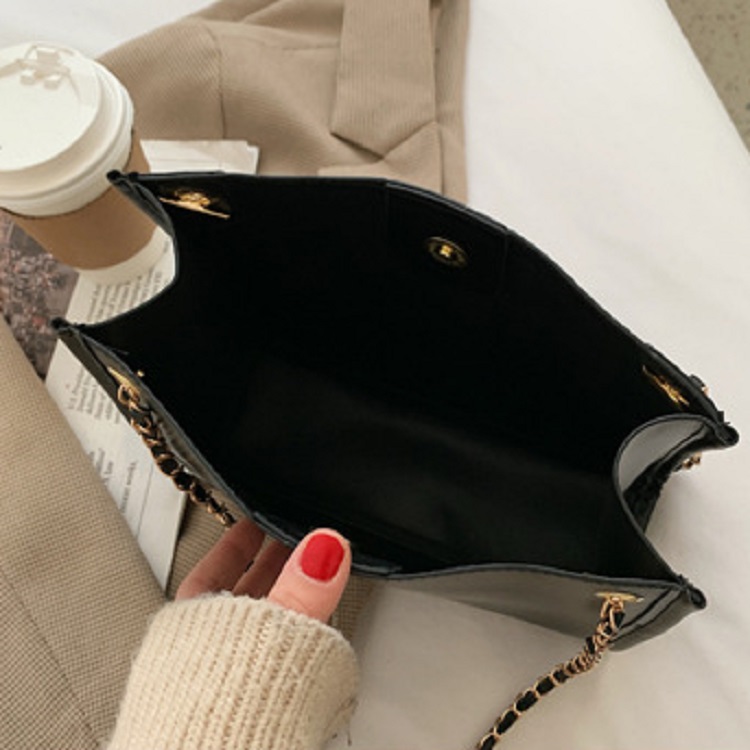 Black Color Good Quality PU Leather Tote Bags Lady Handbag Vintage Custom Ladies Handbag for Women(图4)