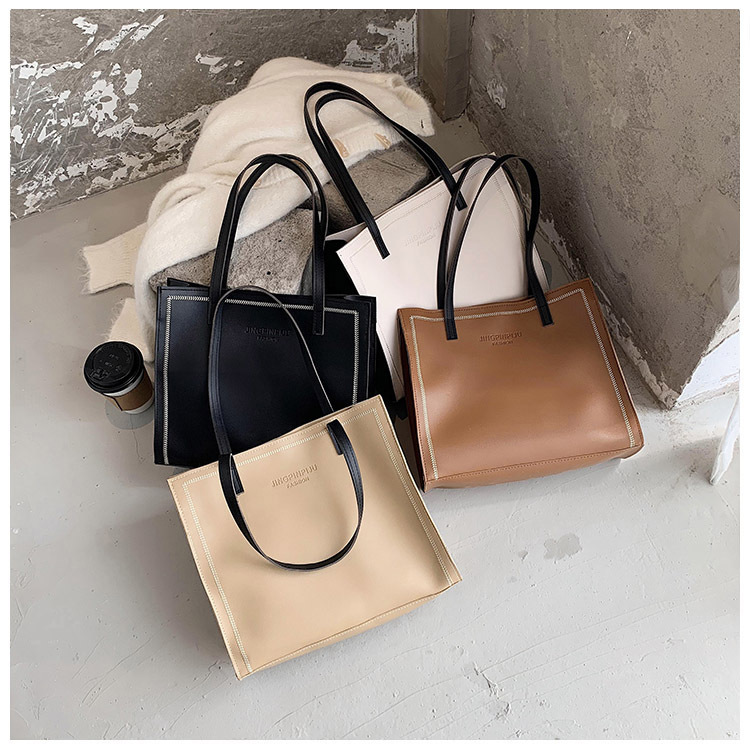 Luxury Handbag Custom Wholesale PU Leather Tote Hand Bag Women Ladies Female Shopping Tote Bag(图1)