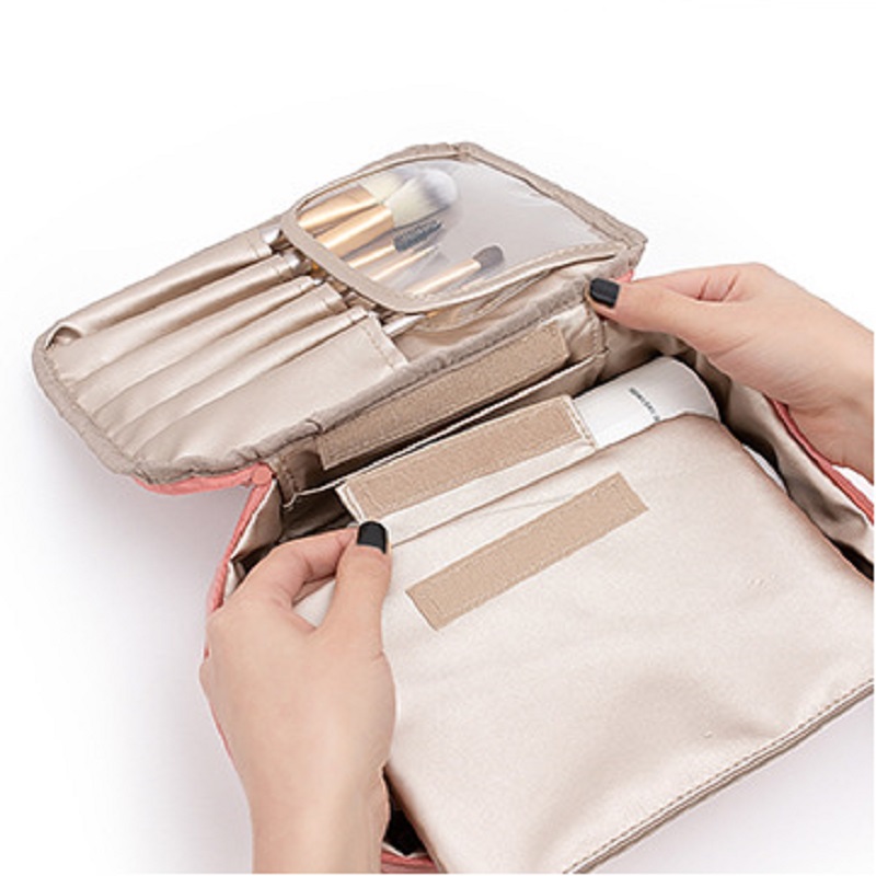 加大容量化妆品收纳袋可折叠防水便携旅行收纳袋女士包(图4)