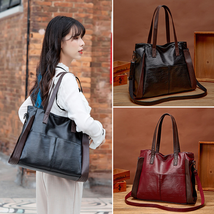 High Quality Fashion Style Soft And Simple Handbags Luxury  Bag New Fashion Bag for Women(图4)