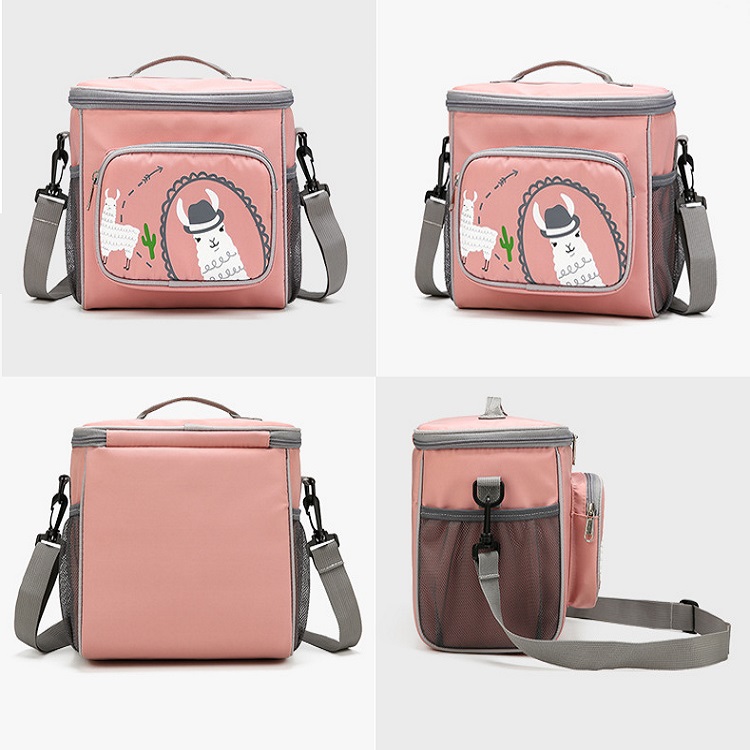 Large Picnic Bag Designer Adjustable Shoulder Strap Insulated Lunch Bag Personalized Travel School C(图1)