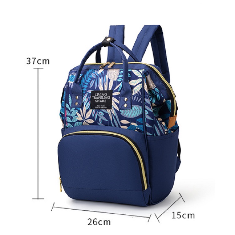 Multifunctional Customized Adjustable Mommy Bag Diaper Baby Diaper Large Beach Bag Backpack with Usb(图2)