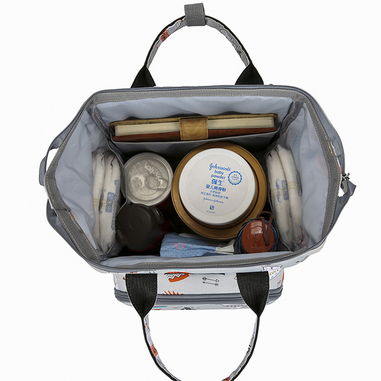 尿布妈咪包带保温奶瓶口袋妈咪旅行袋尿布背包大容量(图3)