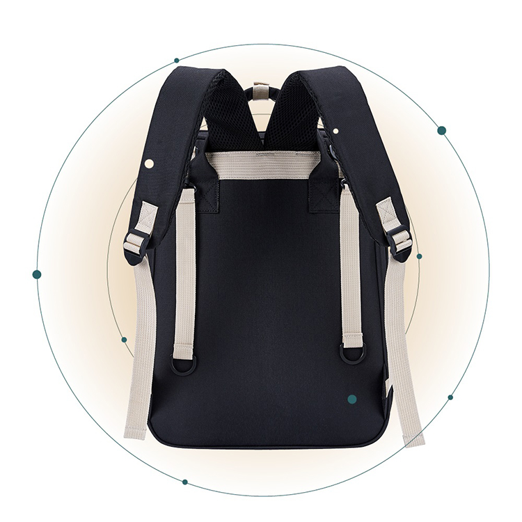 新款多功能妈妈背包提手婴儿尿布袋带睡床(图5)