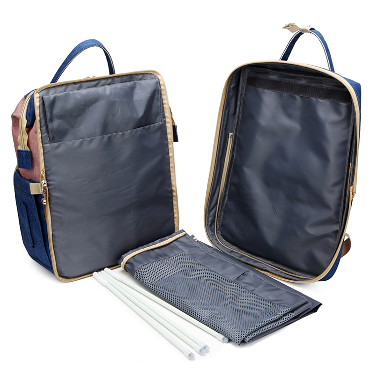 Multifunctional Travel Large Capacity Bag Waterproof Mother Baby Bed Backpack Custom Mommy Diaper Ba(图3)