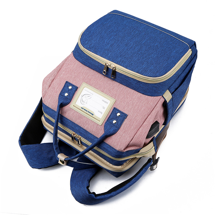 Multifunctional Travel Large Capacity Bag Waterproof Mother Baby Bed Backpack Custom Mommy Diaper Ba(图6)