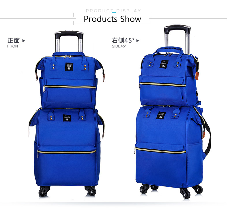 Students School Trolley Bags Large Luggage Bag Colorful Women Wheel Suitcase Bag(图11)