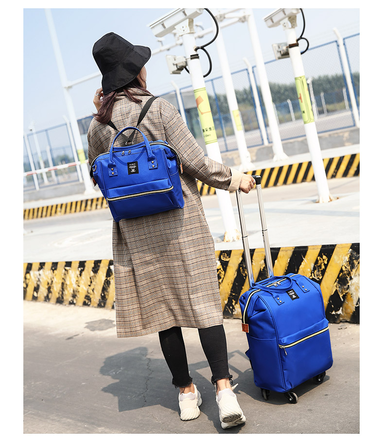 Students School Trolley Bags Large Luggage Bag Colorful Women Wheel Suitcase Bag(图2)