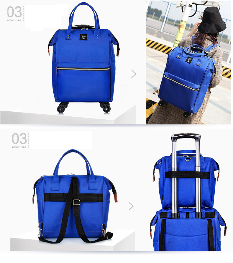 学生学校拉杆包大号行李包彩色女士轮子行李箱包(图5)