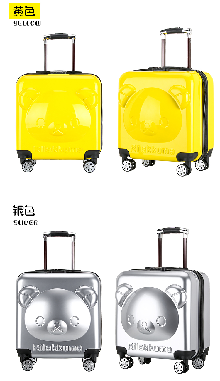 Print Kids Travel Carry On Trolley Bag Lightweight Luggage Best 4 Wheels Small Suitcase(图12)
