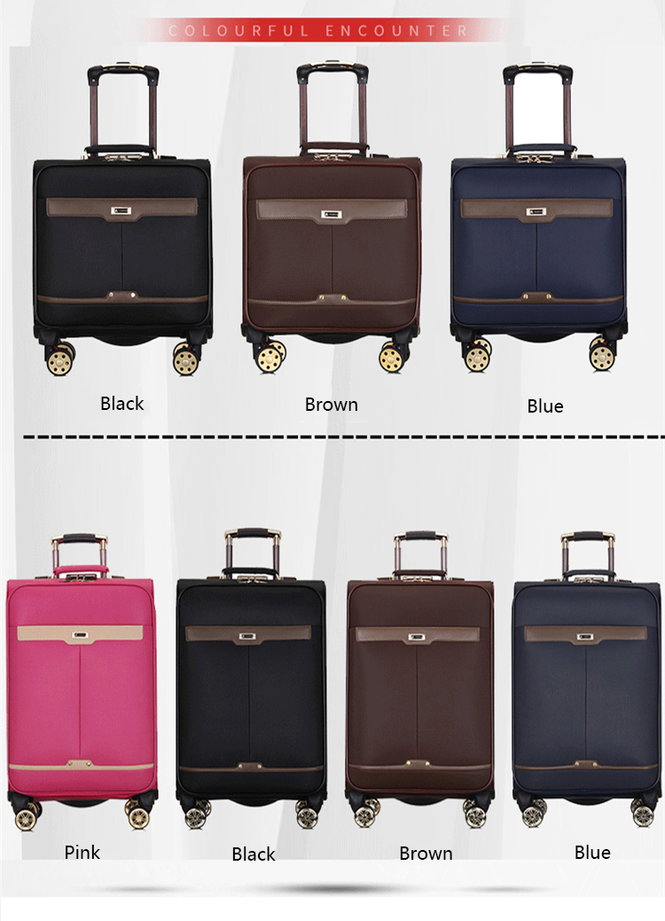 Luxury Travel Custom Suitcases Trolley Luggage Bag 4 Wheels Carry On Trolley Bags(图13)