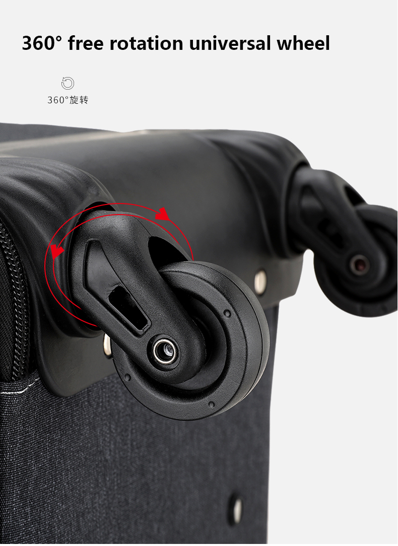 最佳拉杆旅行包行李箱 4 轮随身携带软包手推(图9)