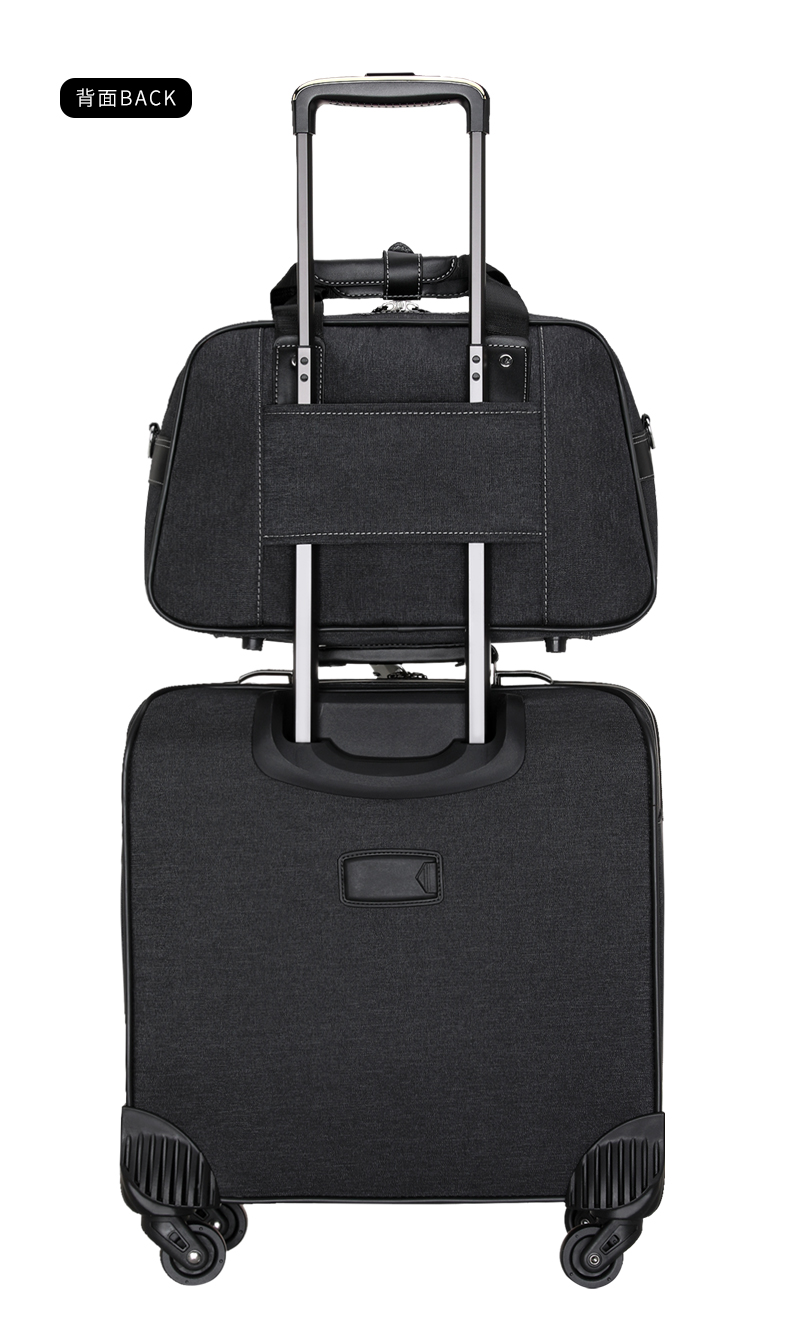 最佳拉杆旅行包行李箱 4 轮随身携带软包手推(图6)