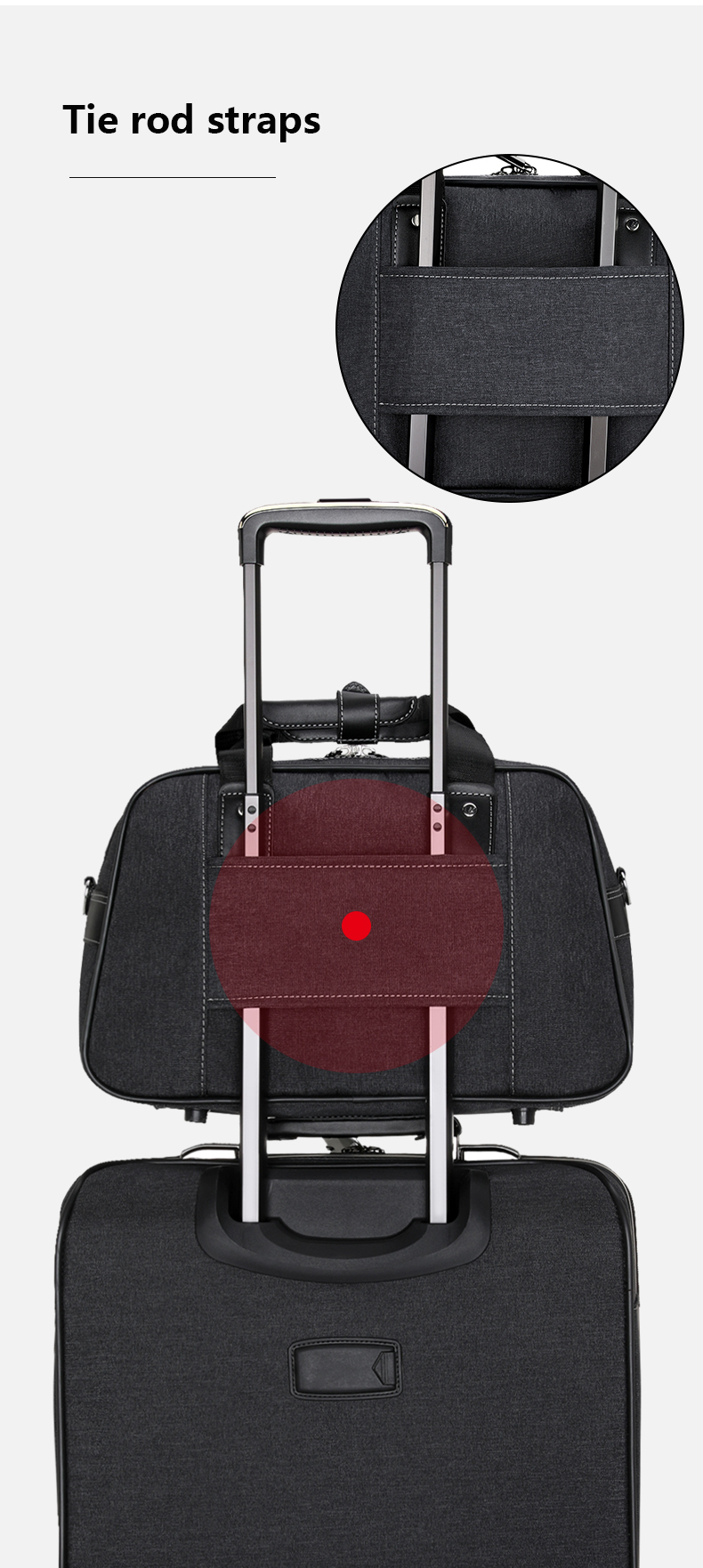 最佳拉杆旅行包行李箱 4 轮随身携带软包手推(图11)