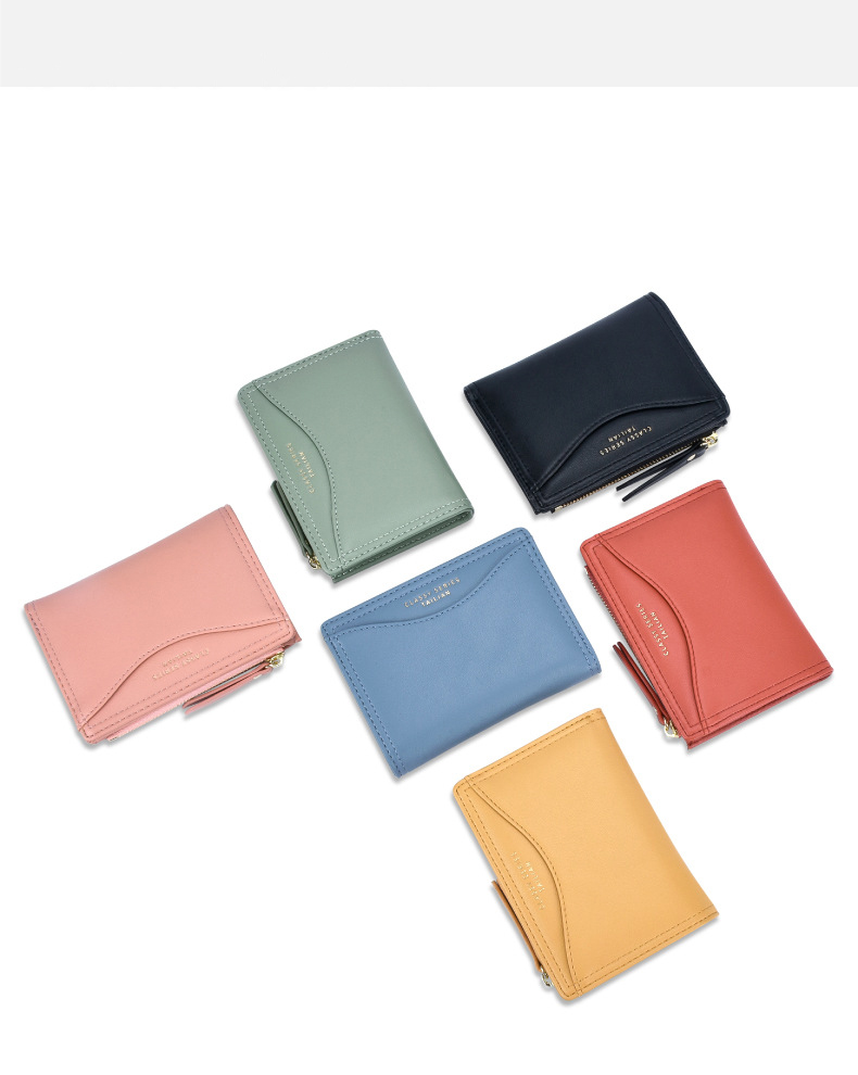 New Arrival PU Slim Comfortable Wallet 6 Colors Available Women Card Holder Travel  Wallet For Cards(图2)
