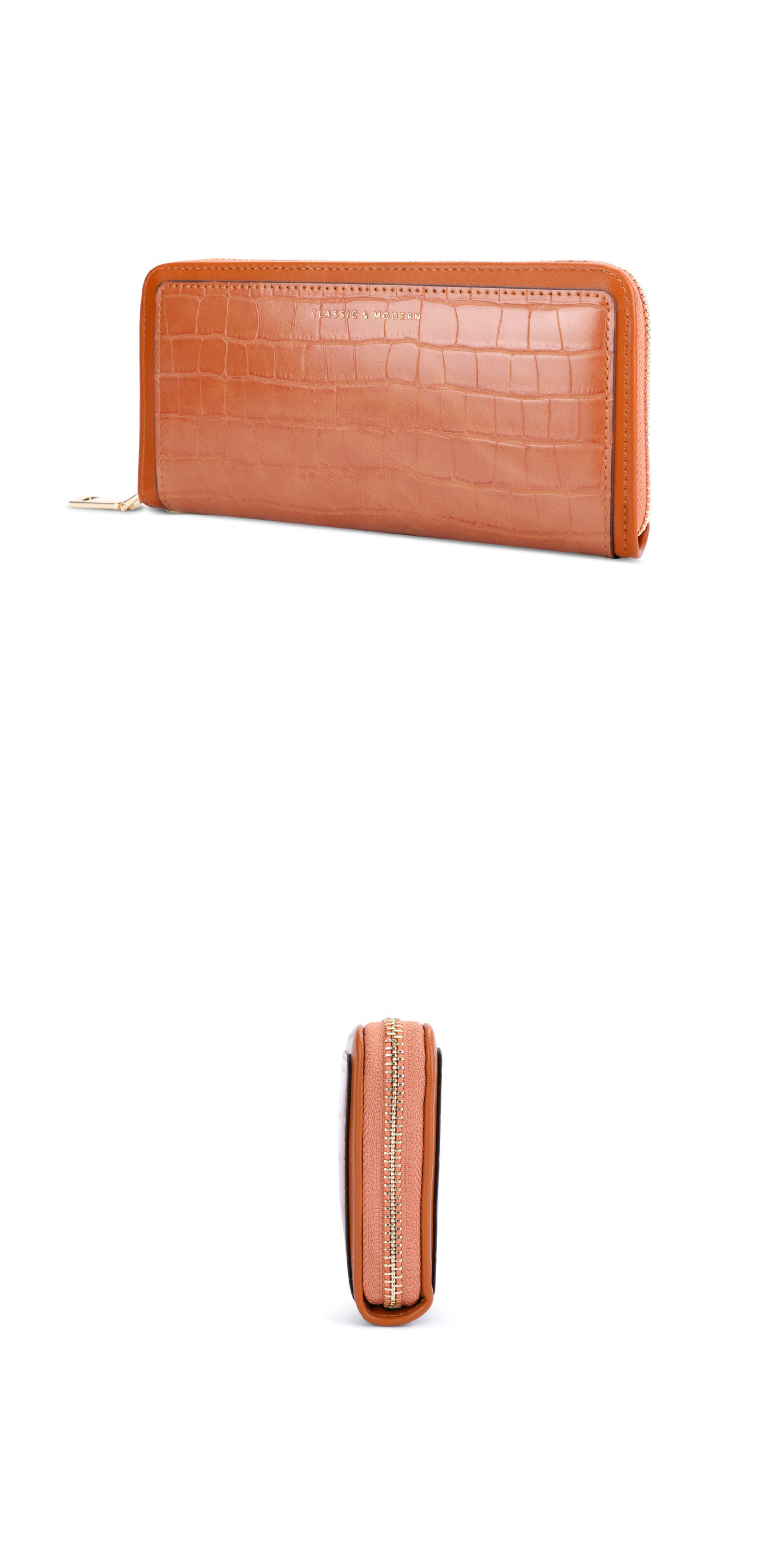 Soft Leather Women Long Clutch Zipper Travel Wallet Card Holder Wallet Money Bag(图8)