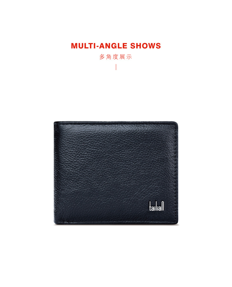 Hot Selling Minimalist Slim Wallet Genuine Leather Wallet Men Trendy Purses(图7)