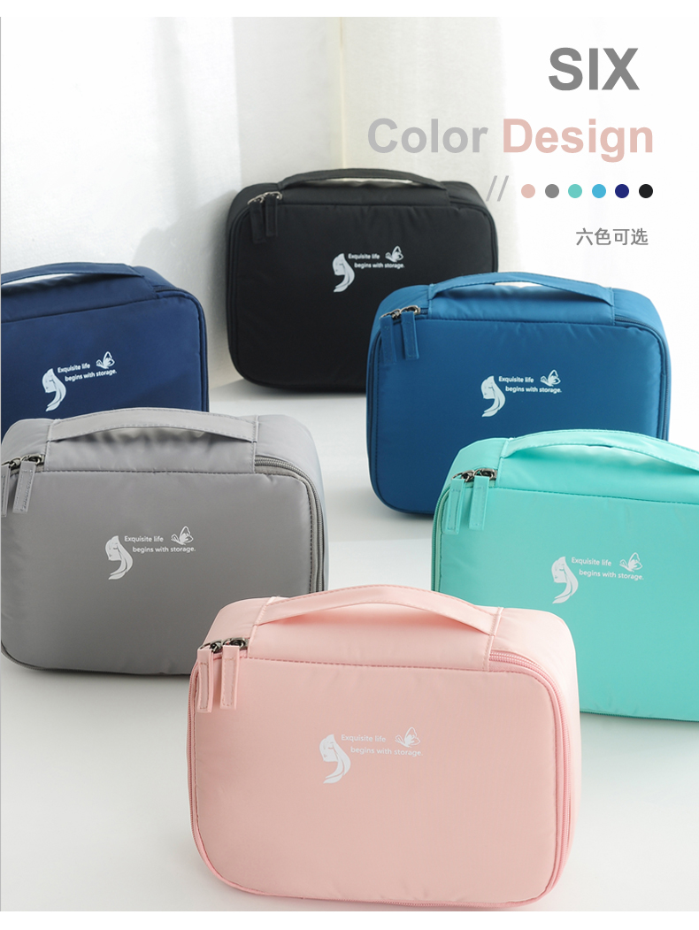 Fashion Colorful Wholesale Custom Lady Makeup Bag Travel Cosmetic Bag(图2)