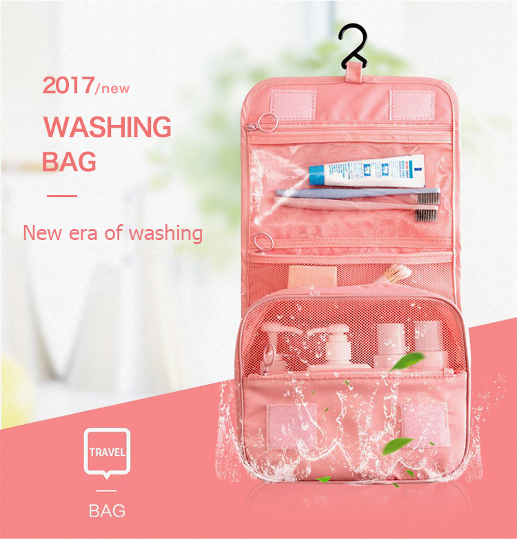 Custom Bathroom Shower Organizer Kit Toiletries Cosmetics Makeup Bag Premium Travel Toiletries Bag f(图2)