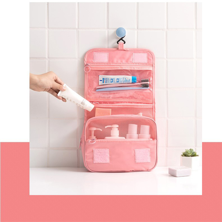 Custom Bathroom Shower Organizer Kit Toiletries Cosmetics Makeup Bag Premium Travel Toiletries Bag f(图4)