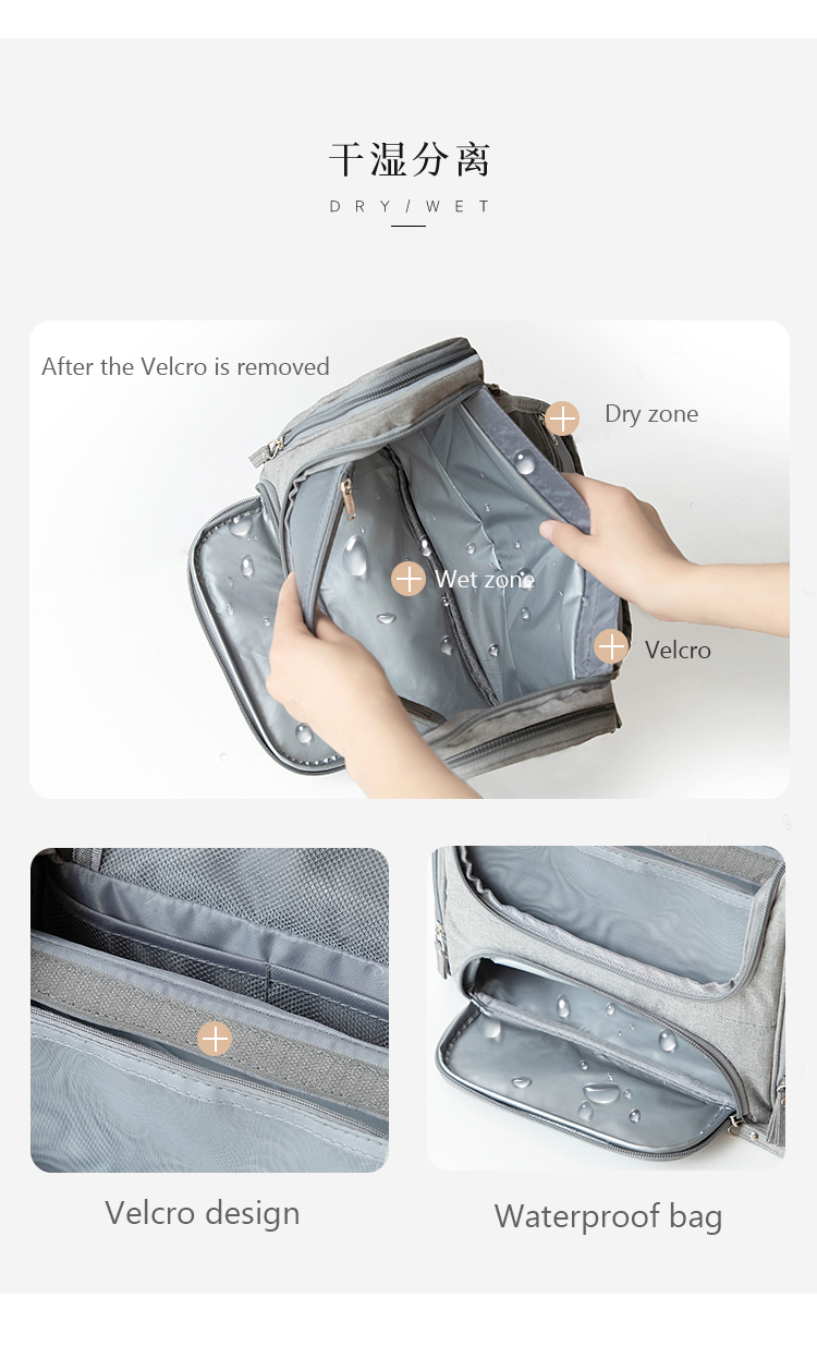 Custom Cosmetic Bag Waterproof Travel Storage Case For Cosmetics Brushes Boxes Makeup Bag(图5)
