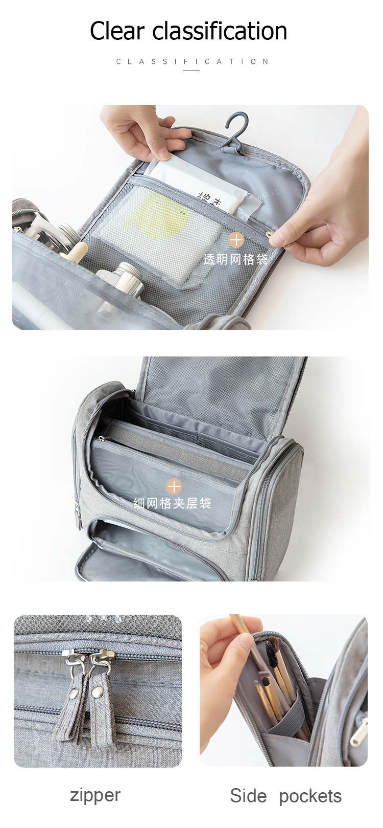 Custom Cosmetic Bag Waterproof Travel Storage Case For Cosmetics Brushes Boxes Makeup Bag(图4)