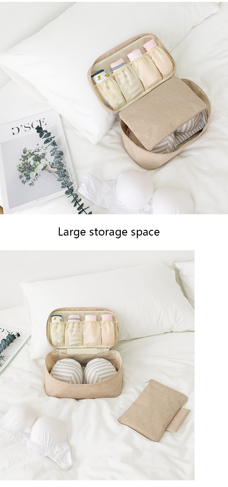 Wholesale Small Cloth Organizer Bag Storage Simplicity Travel Bag Organizer Ziplock Bag Organizer(图4)