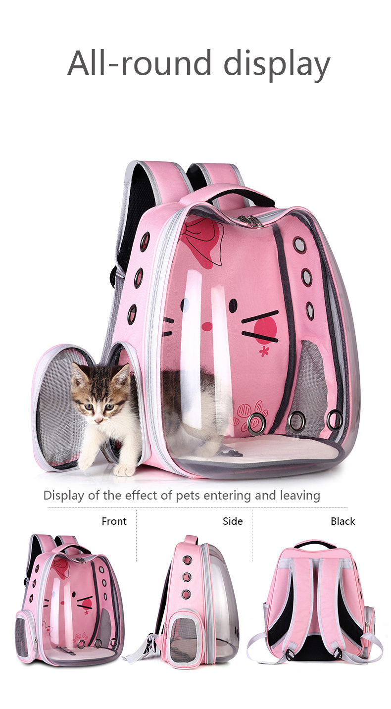 Capsule New Pet Space Backpack Cat Pack Chest Full Transparent Backpack Dog Creative Shoulder Pet Ba(图1)