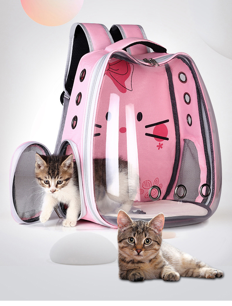 Capsule New Pet Space Backpack Cat Pack Chest Full Transparent Backpack Dog Creative Shoulder Pet Ba(图2)