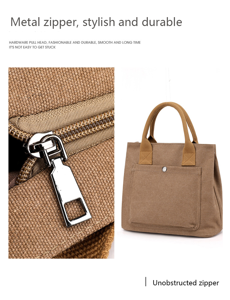 Factory Custom Women Grocery Bag Organizer Mini Cotton Shopping Bag Can Put Small Items(图15)