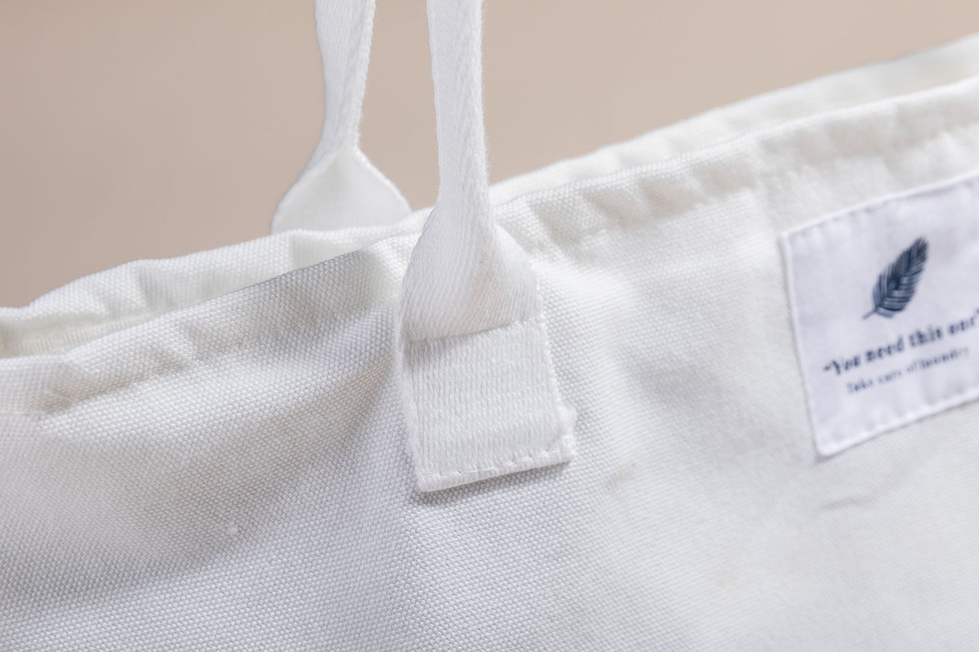 折叠购物袋纯白色购物手提袋定制LOGO布艺购物袋(图4)