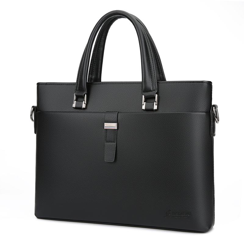 Leather Office Business BriefCase Aktentasche Laptop Tote Bag Briefcase for men(图12)