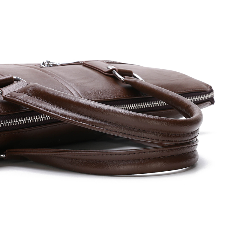 Fashion Business Casual Waterproof PU leather Handbag Crossbody Shoulder Laptop bag Men Briefcase(图7)